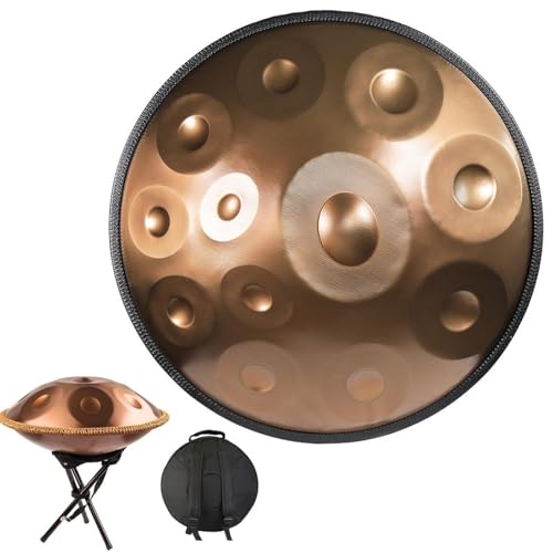 Stahlhandtrommel, Handpan-Drum-Instrument, 440 Hz/432 Hz In D-Moll Schlaginstrumente for Erwachsene, for Yoga-Training, Reisegebrauch, Musiktraining, Auftritte Von Musikteams(432Hz,12Notes) von OOPDNEGAK