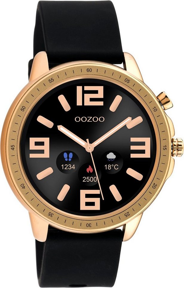 OOZOO Q00303 Armbanduhr Rosé Silikonband Schwarz 45 mm Smartwatch OOZOO Q00303 Armbanduhr Rosé Silikonband Schwarz 45 mm Smartwatch von OOZOO