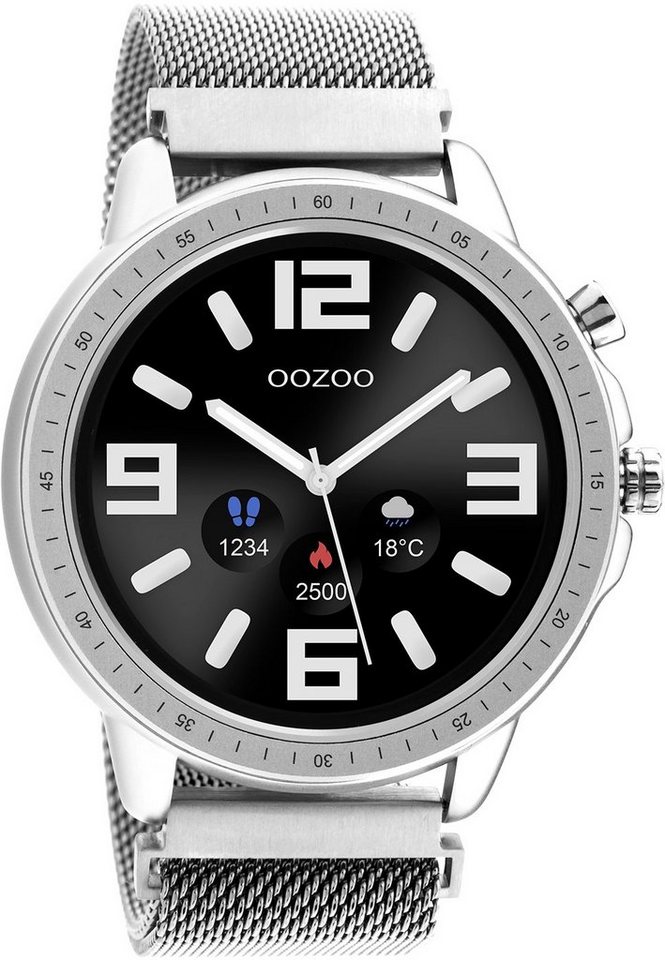 OOZOO Q00305 Armbanduhr Milanaiseband Silberfarben 45 mm Smartwatch OOZOO Q00305 Armbanduhr Milanaiseband Silberfarben 45 mm Smartwatch von OOZOO