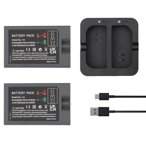 OPAHUTER 2 Stück 3,65 V 6040 mAh 22,046 Wh wiederaufladbare Akkus für Ring Video-Türklingel, Akku kompatibel mit Video-Türklingel 2/3/3+/4, Spotlight-Kamera und Guckloch-Kamera, Stick-Up-Kamera OPAHUTER 2 Stück 3,65 V 6040 mAh 22,046 Wh wiederaufladbare Akkus für Ring Video-Türklingel, Akku kompatibel mit Video-Türklingel 2/3/3+/4, Spotlight-Kamera und Guckloch-Kamera, Stick-Up-Kamera von OPAHUTER