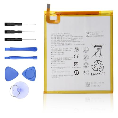 OPAHUTER HB2899C0ECW Ersatz Akku kompatibel mit HB2899C0ECW Huawei MediaPad M3 8.4" BTV-W09 & Huawei MediaPad T5 Tablet 10.1" mit Tools OPAHUTER HB2899C0ECW Ersatz Akku kompatibel mit HB2899C0ECW Huawei MediaPad M3 8.4" BTV-W09 & Huawei MediaPad T5 Tablet 10.1" mit Tools von OPAHUTER