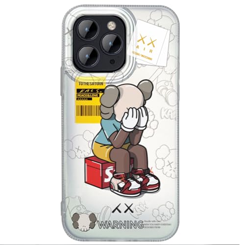 OPHK Schutzhülle für iPhone 13 Pro Max, 3D Silber mit trendigem Sneaker-Cartoon-Design, Street Artwork Bär IMD Laser Stoßfest Silikon Schutzhülle Handy Back Cover für Jungen Mädchen OPHK Schutzhülle für iPhone 13 Pro Max, 3D Silber mit trendigem Sneaker-Cartoon-Design, Street Artwork Bär IMD Laser Stoßfest Silikon Schutzhülle Handy Back Cover für Jungen Mädchen von OPHK