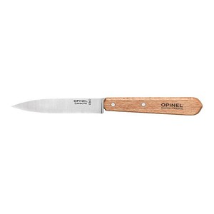 2 OPINEL Kochmesser No. 102 silber, braun glatt, Klinge: 9,6 cm von OPINEL