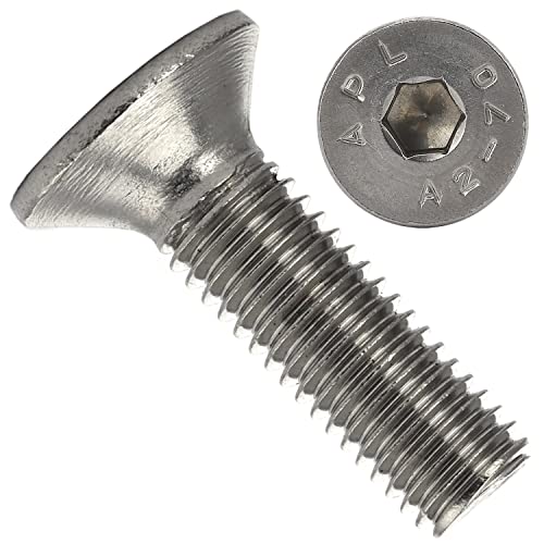 OPIOL QUALITY® Senkkopfschrauben DIN 7991 mit Innensechskant M10x100 aus Edelstahl A2 V2A (5 Stück) Vollgewinde Schrauben Inbusschraube Senkkopfschrauben von OPIOL QUALITY