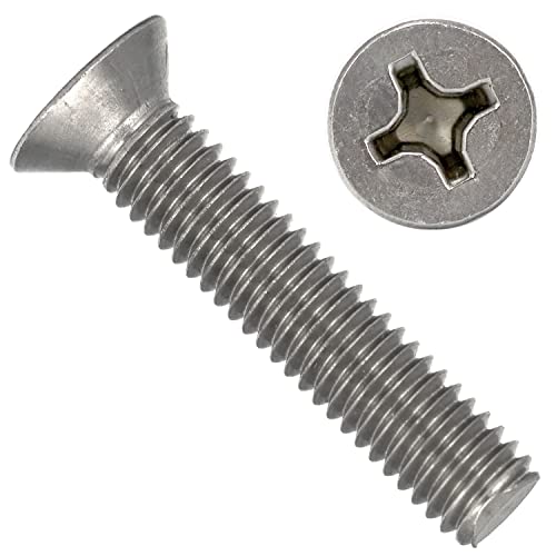 OPIOL QUALITY® Senkkopfschrauben mit Kreuzschlitz H DIN 965 M2x3 mm aus Edelstahl A2 V2A (5 Stück) Phillips Senkkopf Senkschrauben Vollgewinde Gewindeschrauben von OPIOL QUALITY