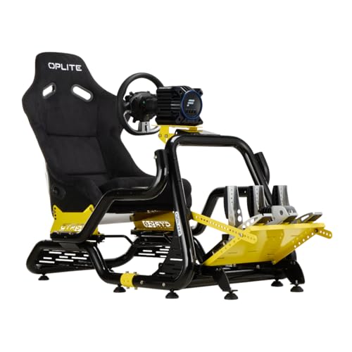 OPLITE Cockpit GTR S8 Elite Force Yellow Professionelles Cockpit für Rennsimulation, Simracing und Flightsim-Fahren mit seitlichen Verstärkungsrohren OPLITE Cockpit GTR S8 Elite Force Yellow Professionelles Cockpit für Rennsimulation, Simracing und Flightsim-Fahren mit seitlichen Verstärkungsrohren von OPLITE