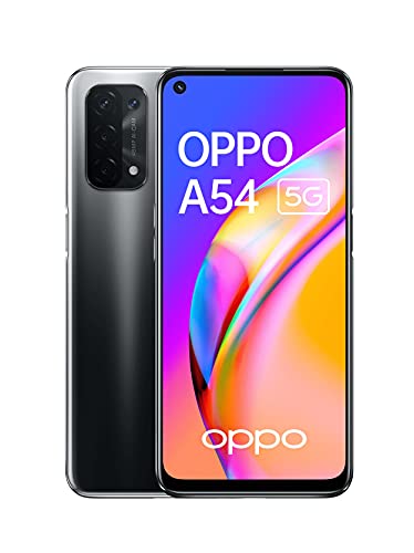OPPO A54 5G Smartphone, 48 MP KI-Vierfachkamera mit Ultra Nacht Video, 6,5 Zoll 90 Hz FHD+ Neo-Display, 5.000 mAh Akku, 5G-Prozessor, 64 GB Speicher, 4 GB RAM, ColorOS 11.1, Dual-SIM, Fluid Black OPPO A54 5G Smartphone, 48 MP KI-Vierfachkamera mit Ultra Nacht Video, 6,5 Zoll 90 Hz FHD+ Neo-Display, 5.000 mAh Akku, 5G-Prozessor, 64 GB Speicher, 4 GB RAM, ColorOS 11.1, Dual-SIM, Fluid Black von OPPO