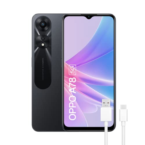 OPPO A78 5G, Dual, 128GB 4GB RAM, Glowing Black + Holder von OPPO