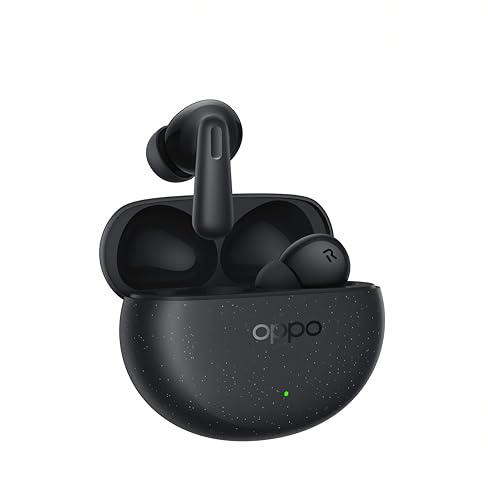 OPPO Enco Air4 Pro True Wireless Earphones, 44h Autonomie, Titanium Driver 12.4mm, Bluetooth 5.4, Touch Controls, AI Noise Cancellation, Android und iOS, IP55, Schwarz von OPPO