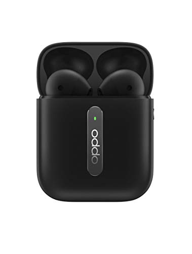 OPPO Enco Free Bluetooth In-Ear Kopfhörer mit Trageerkennung, wasserbeständig nach IP54, Touch-Steuerung, schwarz von OPPO