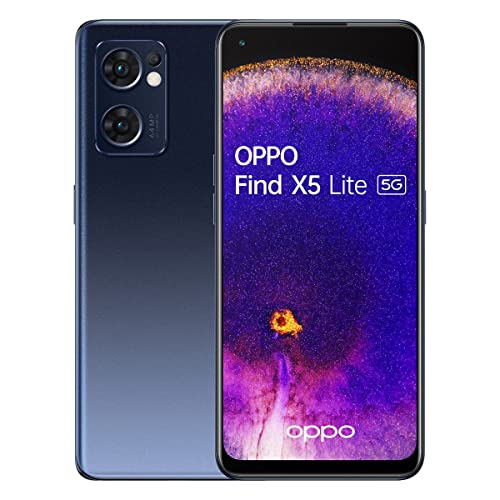 OPPO Find X5 Lite 5G Smartphone, 64 MP Dreifachkamera, 4.500 mAh Akku, 65W SUPERVOOC Schnellladen, 6,4 Zoll 90 Hz AMOLED Display, Mediatek Dimensity 900, 8 GB RAM, 256 GB Speicher, Starry Black OPPO Find X5 Lite 5G Smartphone, 64 MP Dreifachkamera, 4.500 mAh Akku, 65W SUPERVOOC Schnellladen, 6,4 Zoll 90 Hz AMOLED Display, Mediatek Dimensity 900, 8 GB RAM, 256 GB Speicher, Starry Black von OPPO