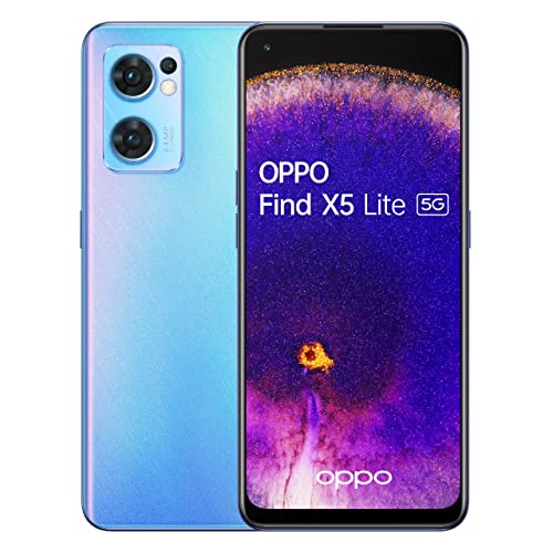 OPPO Find X5 Lite - Smartphone 256 GB, 8 GB RAM, Dual Sim, Startrails Blue von OPPO