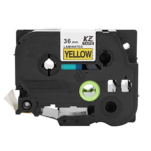 Etikett Maker Tape, 36 Mm X 8m Laminated Laminat Tape Label Maker Tape Nachfüllklebeband Laminiertes Klebeband Ptouch Labelband für PT-9700PC PT-9800PCN (36 mm gelber Hintergrund schwarze Buchstaben) Etikett Maker Tape, 36 Mm X 8m Laminated Laminat Tape Label Maker Tape Nachfüllklebeband Laminiertes Klebeband Ptouch Labelband für PT-9700PC PT-9800PCN (36 mm gelber Hintergrund schwarze Buchstaben) von OPPWONG