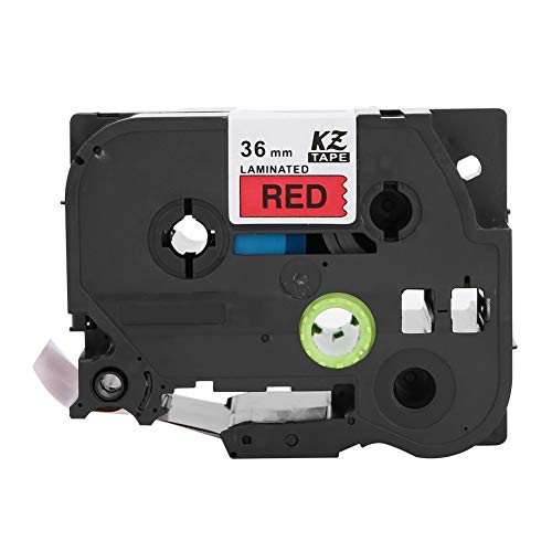 Etikett Maker Tape, 36 Mm X 8m Laminated Laminat Tape Label Maker Tape Nachfüllklebeband Laminiertes Klebeband Ptouch Labelband für PT-9700PC PT-9800PCN (36 mm roter Hintergrund schwarze Buchstaben) Etikett Maker Tape, 36 Mm X 8m Laminated Laminat Tape Label Maker Tape Nachfüllklebeband Laminiertes Klebeband Ptouch Labelband für PT-9700PC PT-9800PCN (36 mm roter Hintergrund schwarze Buchstaben) von OPPWONG