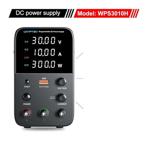 DC-Stromversorgung variabel, Einstellbar DC Stromversorgung 3. 0V 10A 60V 5A Laborprogrammierbare Spannungsregler Schaltleistungsquelle 3A Bankquelle Hohe Präzision (Color : 30V10A) von OPSREY