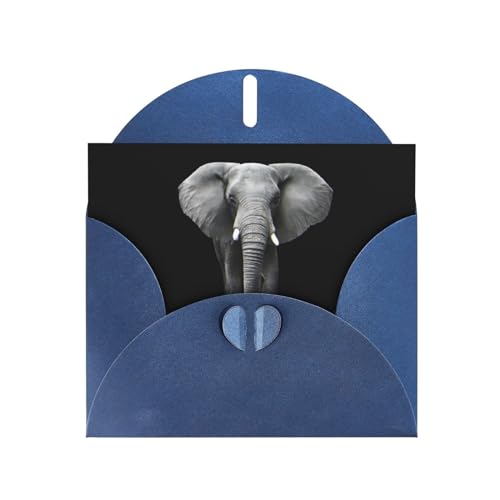 OPSREY 3D-Geburtstagskarte mit grauem Elefant, bedruckt, mit Umschlag, Dankeskarte, Grußkarte für alle Anlässe von OPSREY