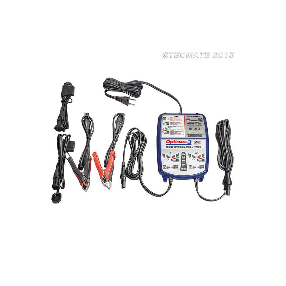 OPTIMATE 3 Dual (TM450), 2x 12V 0,8A, 7-stufiges Ladegerät Batterie-Ladegerät von OPTIMATE