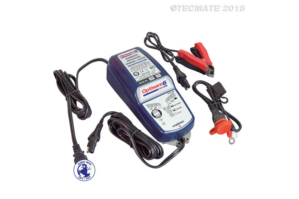 OPTIMATE 6 (TM194) 12V/24V, 5A/2,5A, 8-stufiges Ladegerät Akku-Ladestation von OPTIMATE