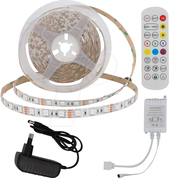 OPT 4322 - LED-Streifen Set, 60 LEDs, Remote, 5 m OPT 4322 - LED-Streifen Set, 60 LEDs, Remote, 5 m von OPTONICA
