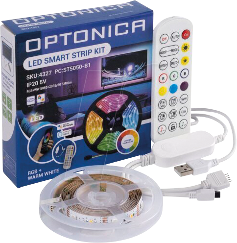 OPT 4327 - LED-Streifen Set, RGB, 2 m, TV-Beleuchtung von OPTONICA