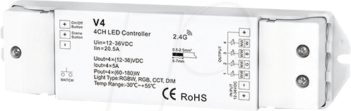 OPT AC6342 - Controller, LED-Streifen, RGBW, bis 720 W OPT AC6342 - Controller, LED-Streifen, RGBW, bis 720 W von OPTONICA