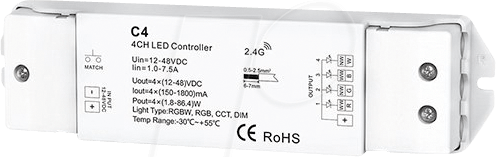 OPT AC6343 - Controller, LED-Streifen, RGB/RGBW OPT AC6343 - Controller, LED-Streifen, RGB/RGBW von OPTONICA