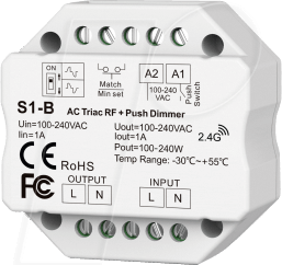 OPT AC6363 - AC Triac Funk,+ Tast Dimmer, LED von OPTONICA