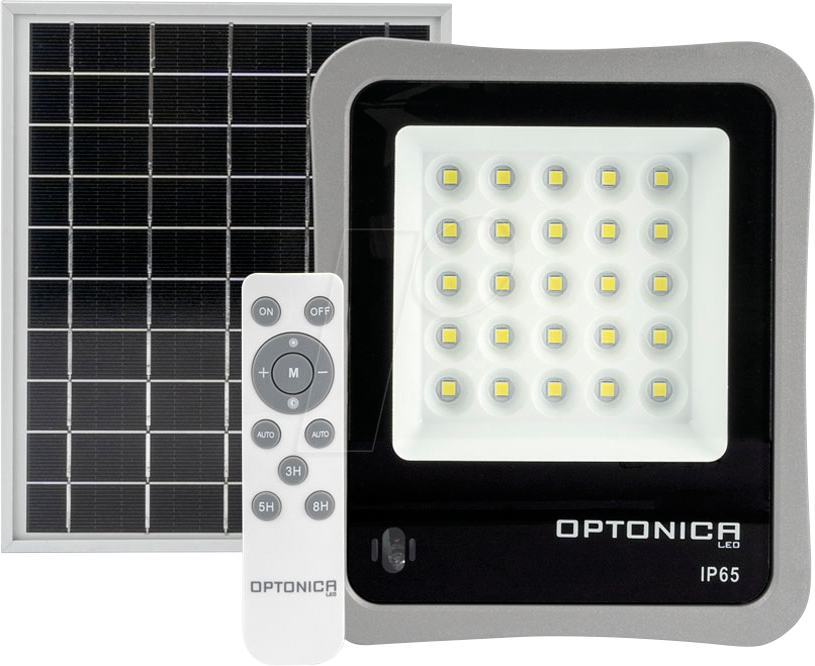 OPT FL5455 - LED-Solarleuchte, Strahler, 6 W, 400 lm, 6000K von OPTONICA