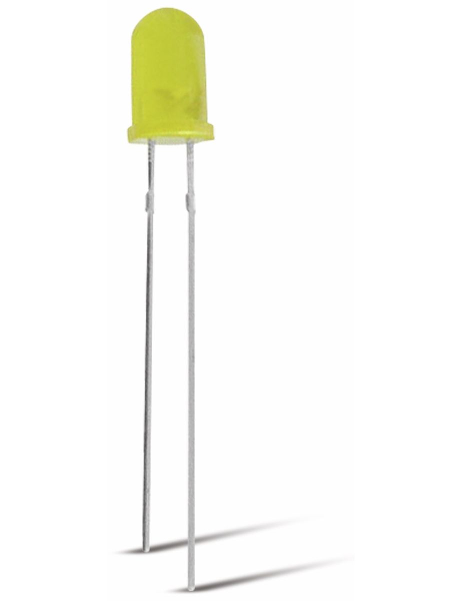 OPTOSUPPLY LED 5 mm gelb diffus 100 mcd 12 V von OPTOSUPPLY