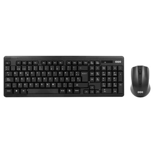 OQO TR002-W Tastatur und Maus, Schwarz, Mehrfarbig, spanische QWERTY-Tastatur und -Maus von OQO