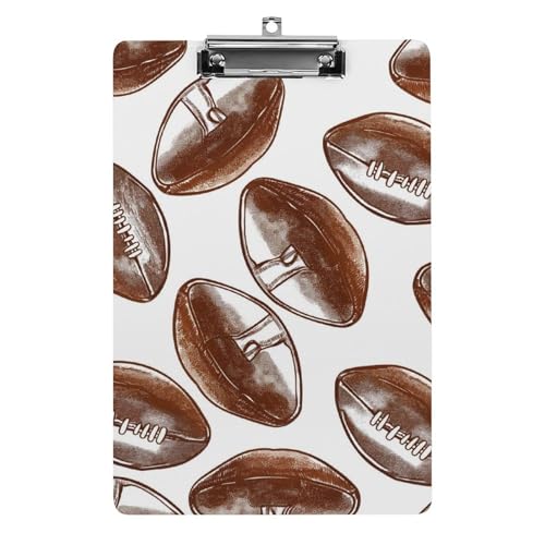 Acryl Klemmbretter American-Football-Muster Office File Folders Platte Klemmbrett Für Das Schreiben Malerei von OQPDONCWR
