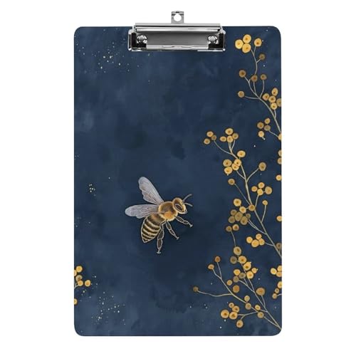Acryl Klemmbretter Biene Gelbe Blumen Office File Folders Platte Klemmbrett Für Das Schreiben Malerei von OQPDONCWR