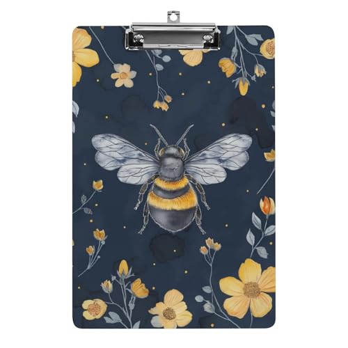 Acryl Klemmbretter Bienengelbe Blumen Office File Folders Platte Klemmbrett Für Das Schreiben Malerei von OQPDONCWR