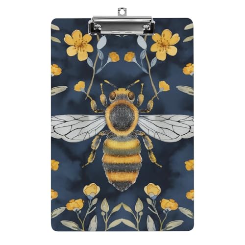 Acryl Klemmbretter Bienengelbe Blumen Office File Folders Platte Klemmbrett Für Das Schreiben Malerei von OQPDONCWR