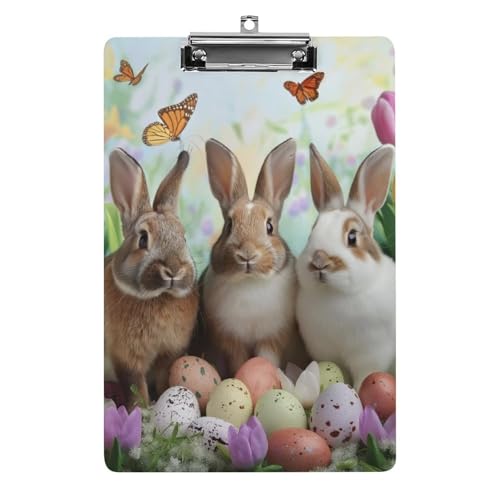 Acryl Klemmbretter Bunnies Tulpen Blumen Schmetterling Office File Folders Platte Klemmbrett Für Das Schreiben Malerei von OQPDONCWR