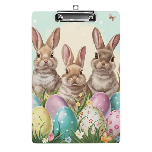 Acryl Klemmbretter Bunte Ostereier Kaninchen Schmetterling Office File Folders Platte Klemmbrett Für Das Schreiben Malerei von OQPDONCWR
