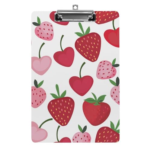Acryl Klemmbretter Erdbeeren Muster Rot Office File Folders Platte Klemmbrett Für Das Schreiben Malerei von OQPDONCWR
