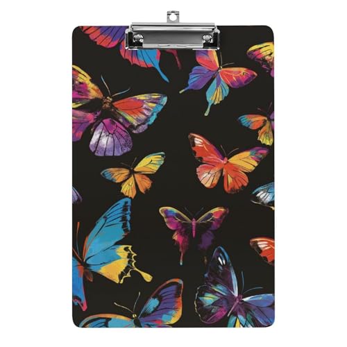 Acryl Klemmbretter Farbenfrohe Schmetterlinge Muster Office File Folders Platte Klemmbrett Für Das Schreiben Malerei von OQPDONCWR