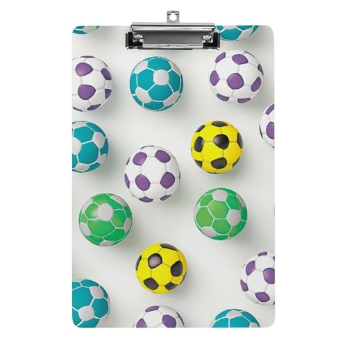 Acryl Klemmbretter Fußball Fußballmuster Office File Folders Platte Klemmbrett Für Das Schreiben Malerei von OQPDONCWR