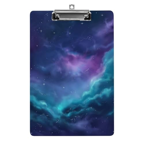 Acryl Klemmbretter Galaxie Violett Himmelssterne Office File Folders Platte Klemmbrett Für Das Schreiben Malerei von OQPDONCWR
