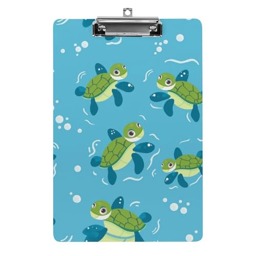 Acryl Klemmbretter Grüne Schildkröten Schwimmen Office File Folders Platte Klemmbrett Für Das Schreiben Malerei von OQPDONCWR