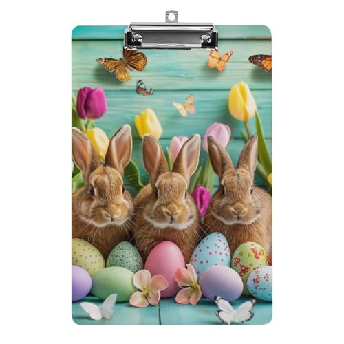 Acryl Klemmbretter Kaninchen Tulpen Blumen Schmetterling Office File Folders Platte Klemmbrett Für Das Schreiben Malerei von OQPDONCWR