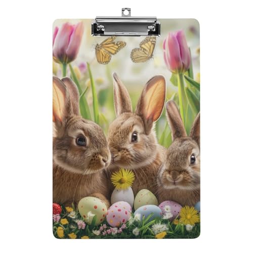 Acryl Klemmbretter Kaninchen Tulpen Blumen Schmetterling Office File Folders Platte Klemmbrett Für Das Schreiben Malerei von OQPDONCWR