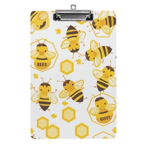 Acryl Klemmbretter Niedliche Bienen Muster Office File Folders Platte Klemmbrett Für Das Schreiben Malerei von OQPDONCWR