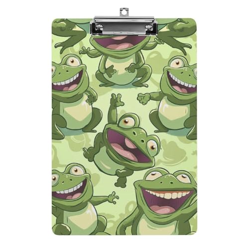 Acryl Klemmbretter Niedliche Frösche Muster Grün Office File Folders Platte Klemmbrett Für Das Schreiben Malerei von OQPDONCWR