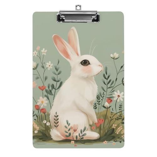 Acryl Klemmbretter Niedliche Kaninchen Blumen Office File Folders Platte Klemmbrett Für Das Schreiben Malerei von OQPDONCWR
