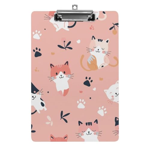 Acryl Klemmbretter Niedliche Katzen Muster Office File Folders Platte Klemmbrett Für Das Schreiben Malerei von OQPDONCWR