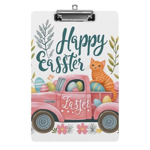 Acryl Klemmbretter Rosa Truck Blossom Ostern Blumen Office File Folders Platte Klemmbrett Für Das Schreiben Malerei von OQPDONCWR