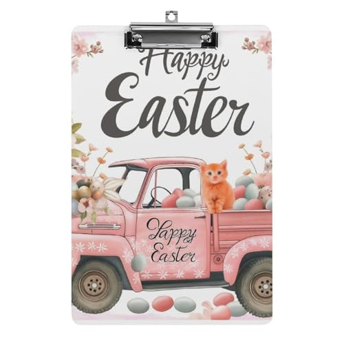 Acryl Klemmbretter Rosa Truck Blossom Ostern Blumen Office File Folders Platte Klemmbrett Für Das Schreiben Malerei von OQPDONCWR