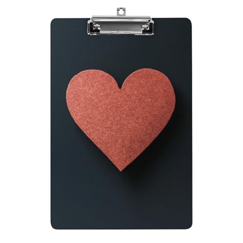 Acryl Klemmbretter Rotes Herz Office File Folders Platte Klemmbrett Für Das Schreiben Malerei von OQPDONCWR